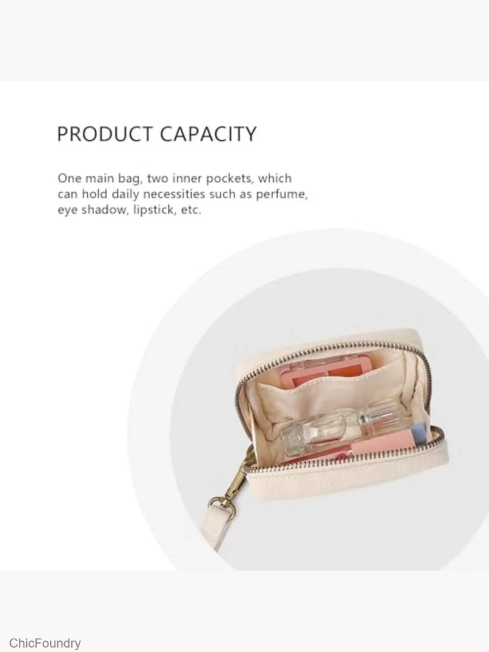 Canvas Wristlet Wallet with Detachable Wrist Strap - Compact Travel Purse